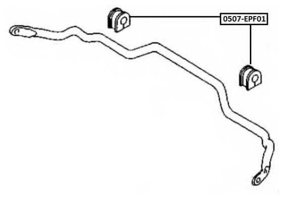 Втулка стабилизатора | перед прав/лев | Asva 0507EPF01