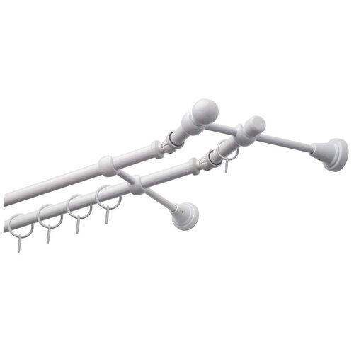 Карниз для штор 4,8 метра AICITY16 шар эркер трапеция 21 белый глянец