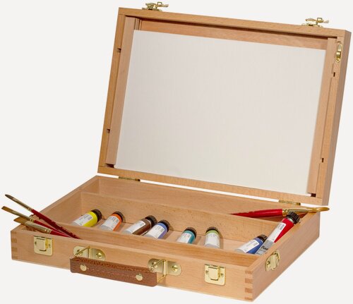 Изображение товара Этюдник для холстов на картоне / ящик художника SB-5N, с палитрой, бук, холст 20*30см