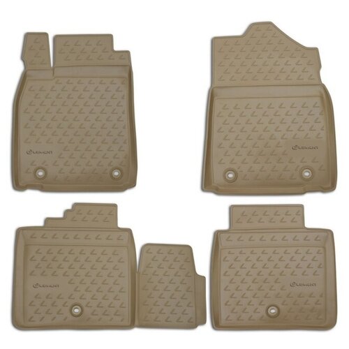 фото Коврики в салон lexus es 250/350, 300h, 2012-> 4 шт. (полиуретан, бежевые) element