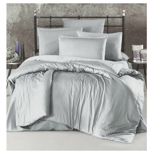 фото Ecosse постельное белье jeanetta цвет: светло-серый (2 сп. евро) br36578