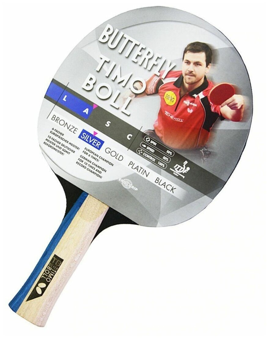 фото Ракетка для настольного тенниса Buttefly Timo Boll Silver AN