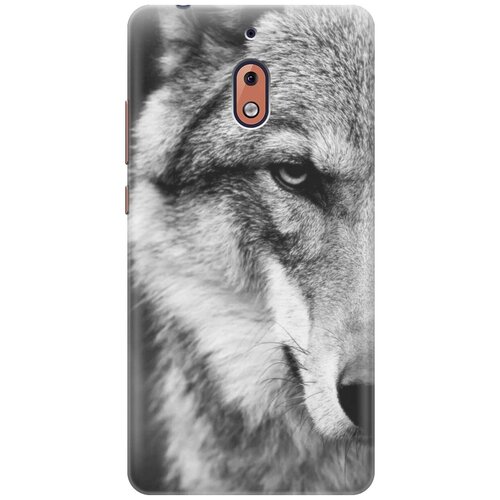 Ультратонкий силиконовый чехол-накладка для Nokia 2.1 с принтом Спокойный волк gosso ультратонкий силиконовый чехол накладка для nokia 3 2 2019 с принтом спокойный волк