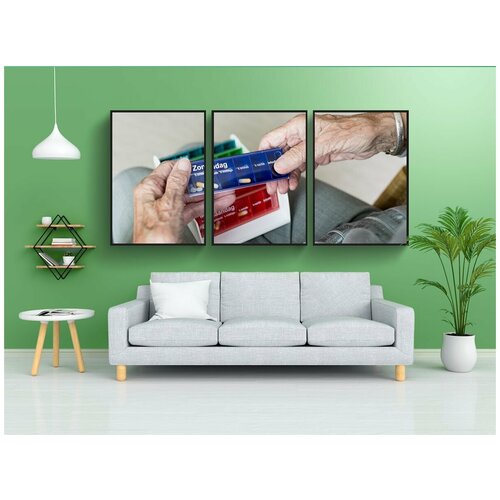 фото Набор модулных постеров для интерьера "рука, человек, женщина" 60x90 см. в тубусе, без рамки lotsprints