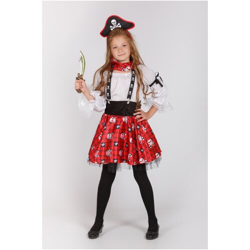 фото Карнавальный костюм детский "пиратка 2" (белый, р- р 34) elite classic