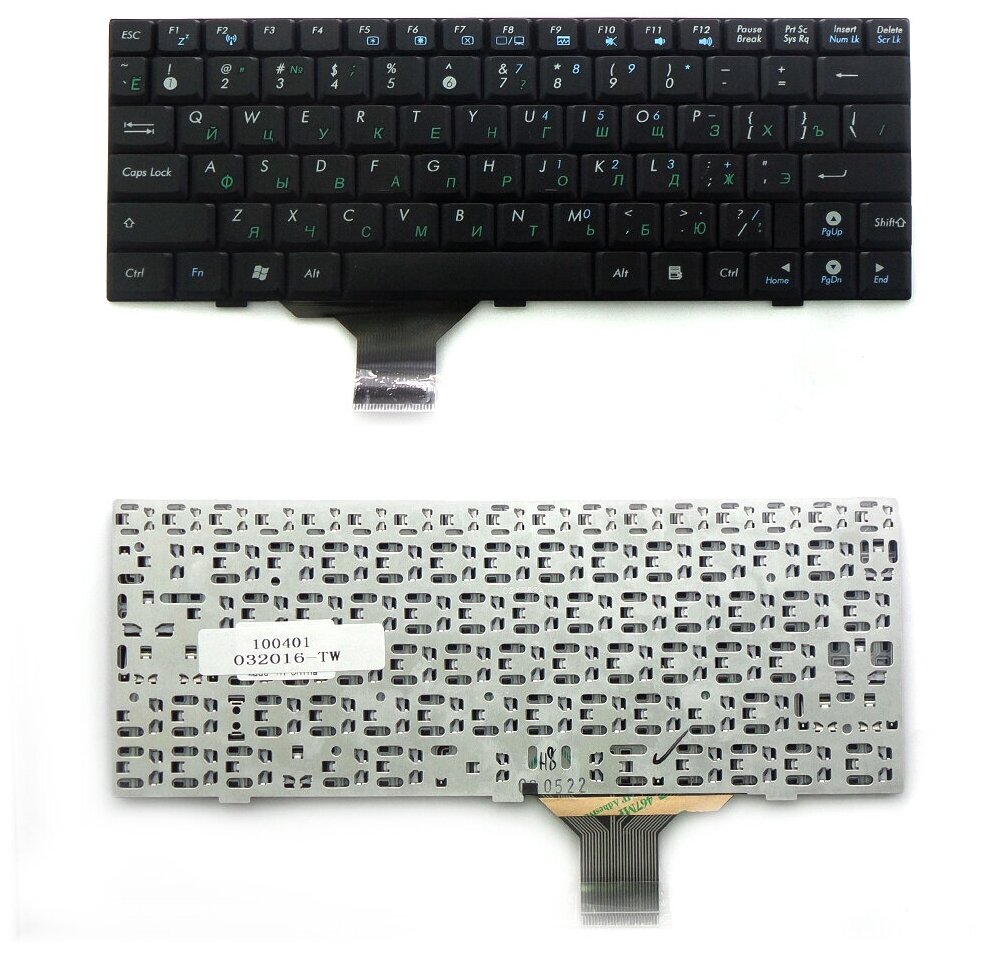 Клавиатура для ноутбука Asus K022362S1 Плоский Enter Черная без рамки 940₽