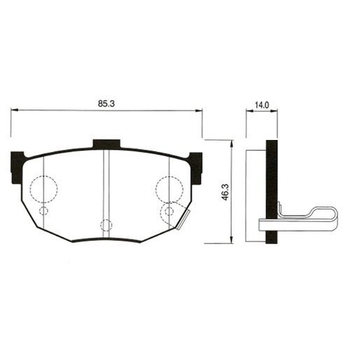 Дисковые тормозные колодки задние SANGSIN BRAKE SP1062 для Kia Cerato (4 шт.)