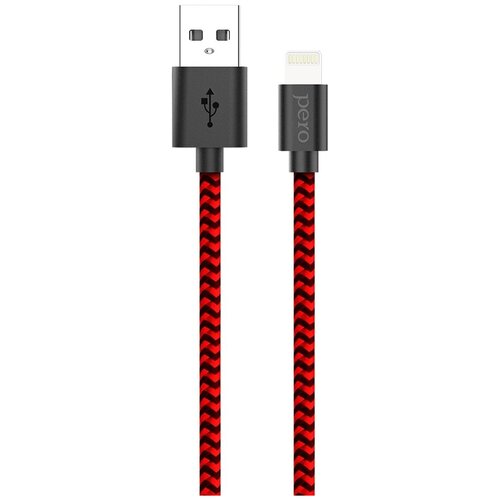 PERO Кабель DC04 USB - 8pin Lightning, 2м (red) pero кабель dc04 usb 8pin lightning 2м red