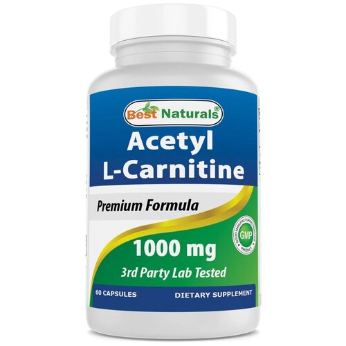Купить Best Naturals Acetyl L- Carnitine 1000 mg Л- карнитин премиум формула (3ое лабораторное тестирование)