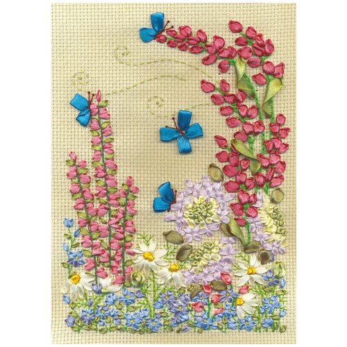 фото Набор для вышивания лентами panna цветочный мир (c-0997)
