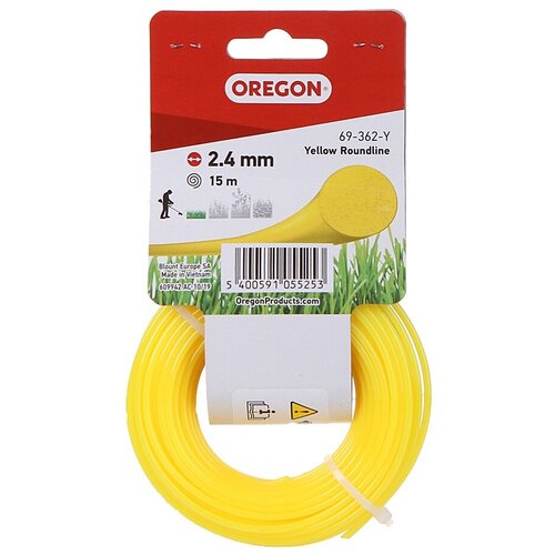 фото Леска oregon 2.4mm x 15m yellow 69-362-y