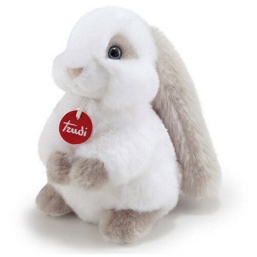 Бело-серый кролик Клемент 20 см мягкая игрушка для детей от 3 лет