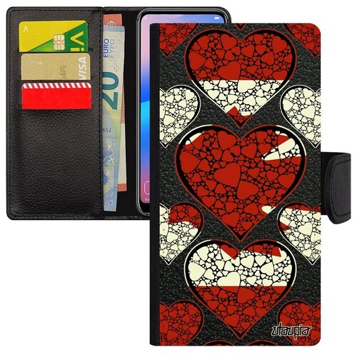 фото Противоударный чехол-книжка для // galaxy s8 // "флаг канады с сердцем" любовь патриот, utaupia, цветной