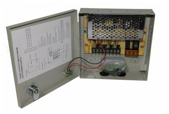 1204-5A. Профессиональный блок питания для видеонаблюдения. 4 выхода 12В5А