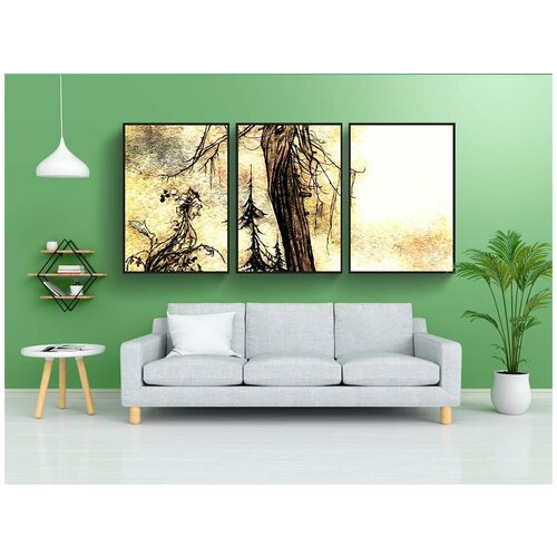 фото Набор модулных постеров для интерьера "книжная иллюстрация, литература, артур рэкхэм" 60x90 см. в тубусе, без рамки lotsprints