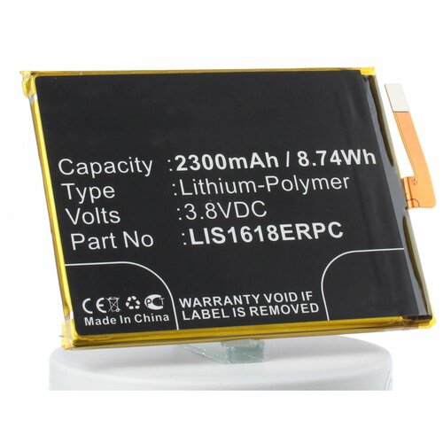 Аккумулятор iBatt iB-B1-M2862 2300mAh для Sony LIS1618ERPC, 1298-9239 аккумулятор ibatt ib b1 m602 2300mah для sony sony ericsson lis1509erpc