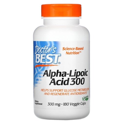 Капсулы Doctor's Best Alpha-Lipoic acid, 100 г, 300 мг, 180 шт.