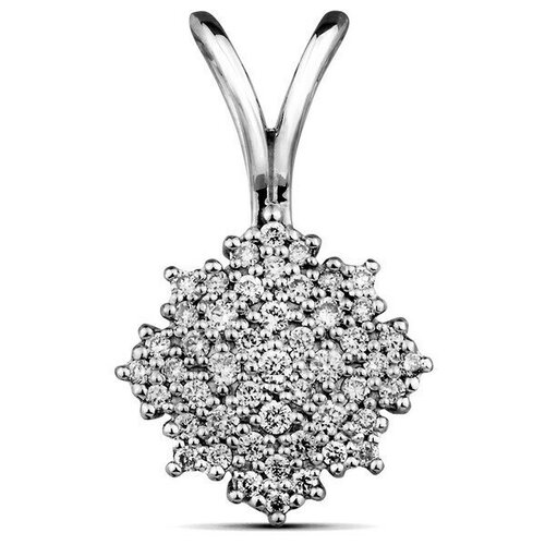 фото Русские самоцветы подвеска с бриллиантами из белого золота 585 пробы frost