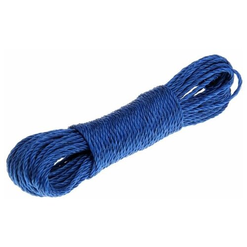 Верёвка бельевая Доляна, d=3 мм, длина 20 м, цвет микс