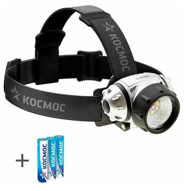 Фонарь налобный H19LED 1Вт XPE LED + 6 SMD LED 3хAAA/R03 космос KOC-H19-LED