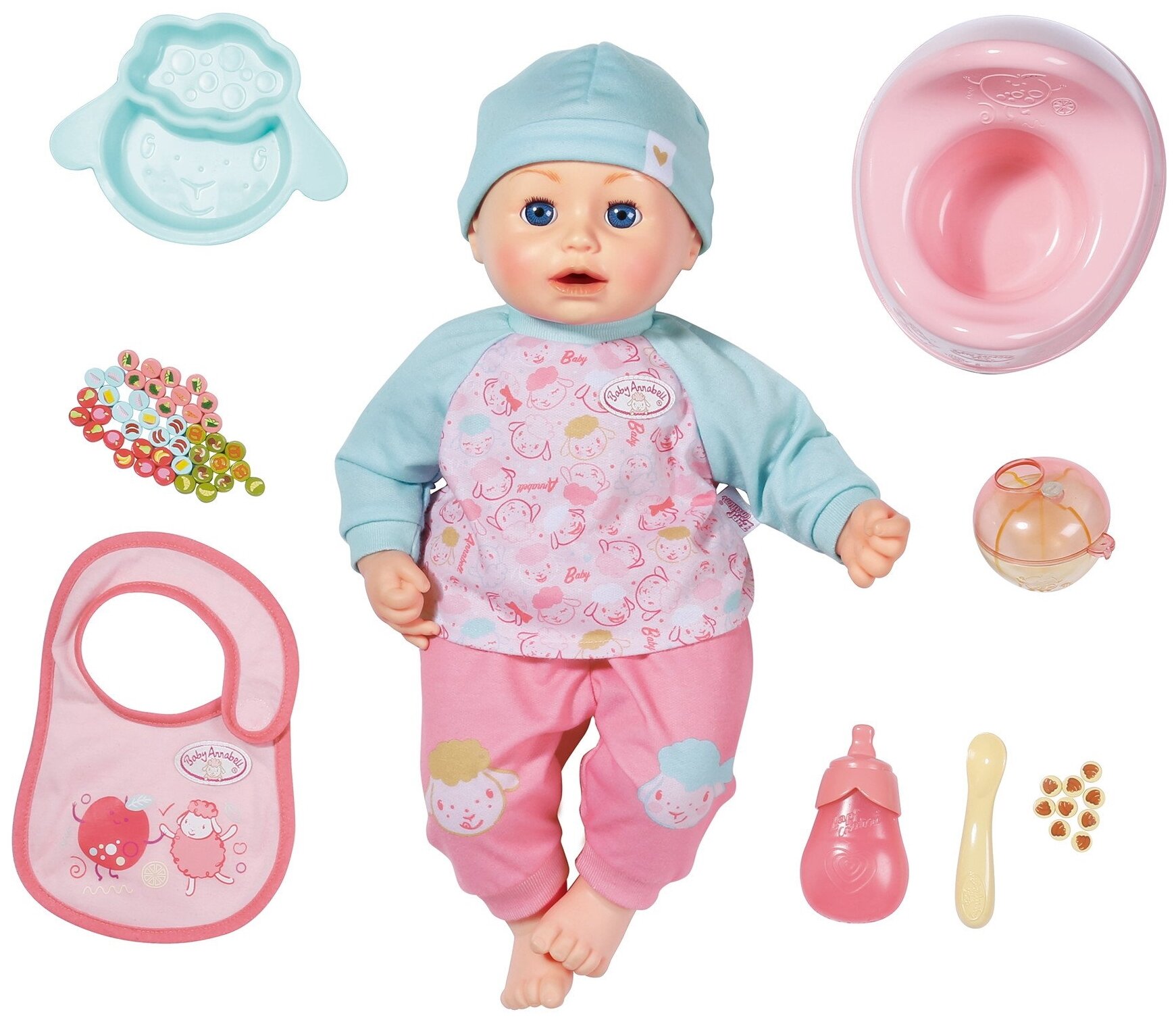 Интерактивная кукла Zapf Creation Baby Annabell Время обеда, 43 см, 703-601