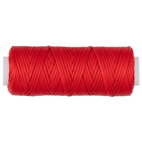 Промысел Нитки для кожи вощёные, плоские LC-001 для кожи 0.8 мм 25 м № 005 красный