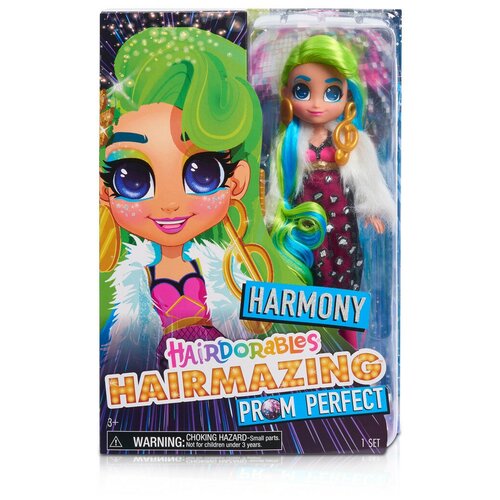 куклы набор 2 шт нейла и логан hairdorables hairmazing Кукла Hairdorables Harmony Hairmazing Prom Perfect Гармони