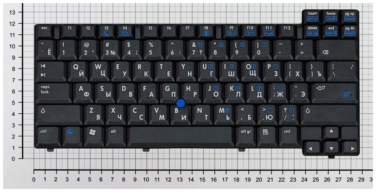 Клавиатура для ноутбука HP Compaq NC8200 русская черная с указателем