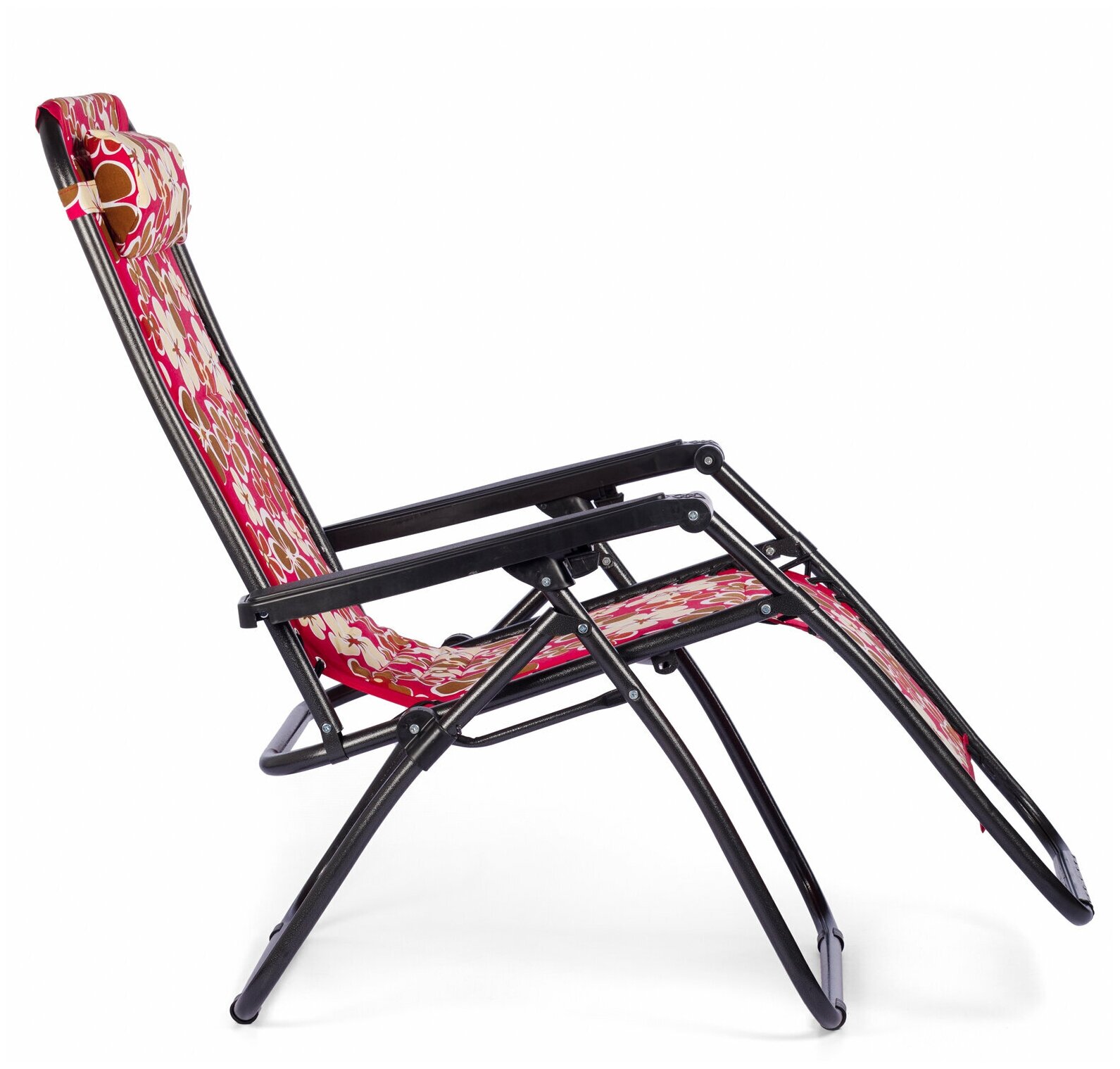 Кресло-шезлонг раскладное с подголовником, текстилен - фотография № 7