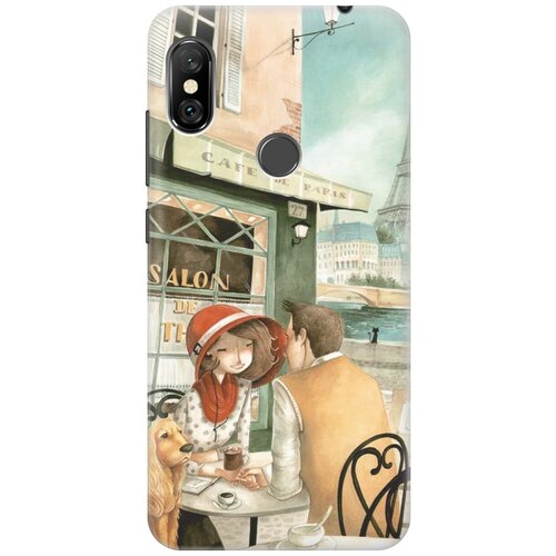 фото Re:paчехол - накладка artcolor для xiaomi redmi note 6 pro с принтом "sweet paris"