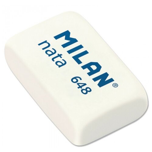 Milana Ластик пластиковый Milan nata 648 белый 3,1х1,9х0,9, 125 шт.