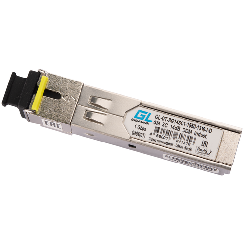 Трансивер GIGALINK (GL-OT-SG14SC1-1550-1310-I-D) модуль sfp opticin sfp bidi ddm5 80 wdm 1 25gbps ddm tx rx 1550 1490nm 80km lc