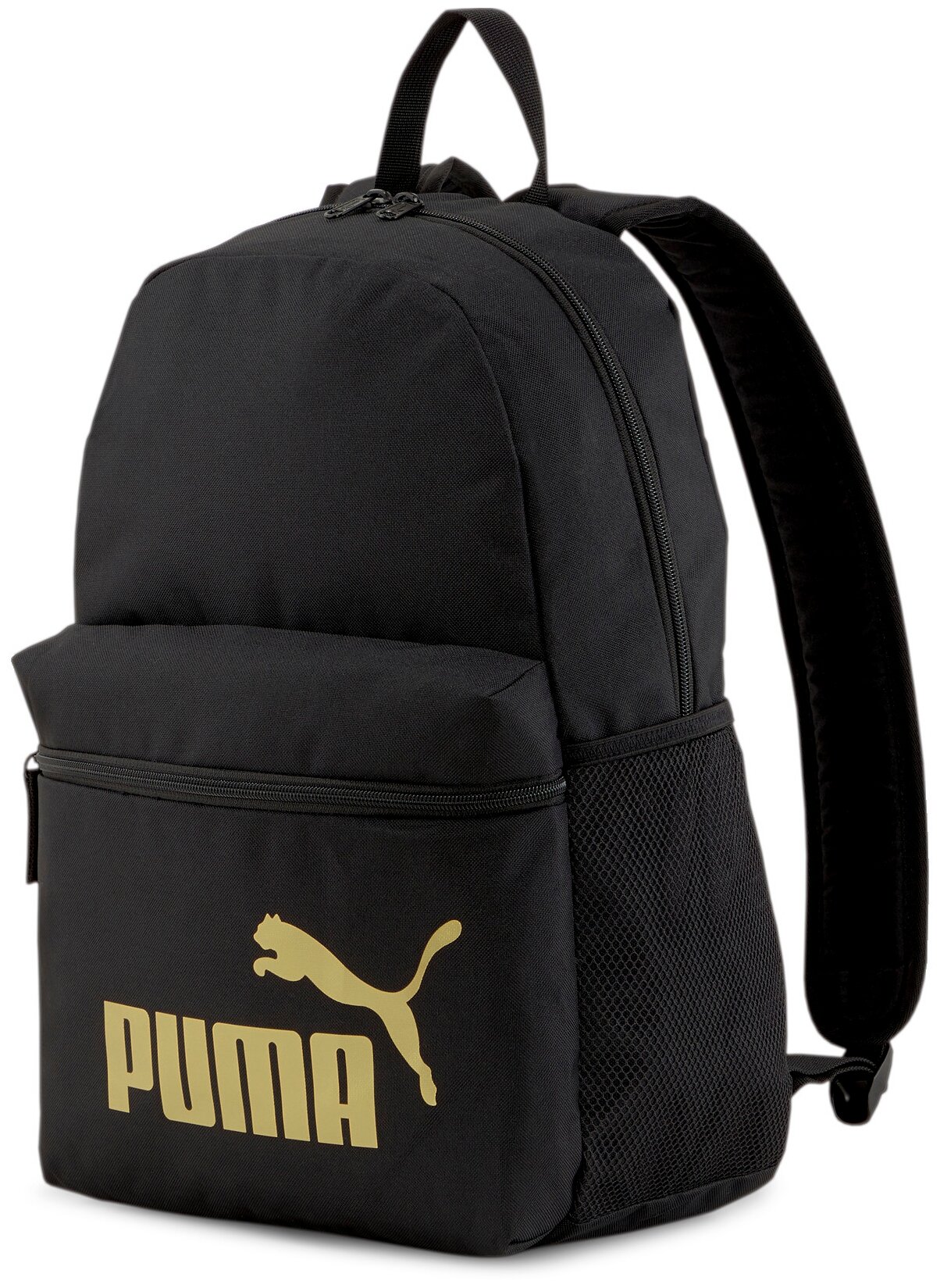 Рюкзак, PUMA PUMA Phase Backpack, Мужской, размер X ; Black-Golden logo