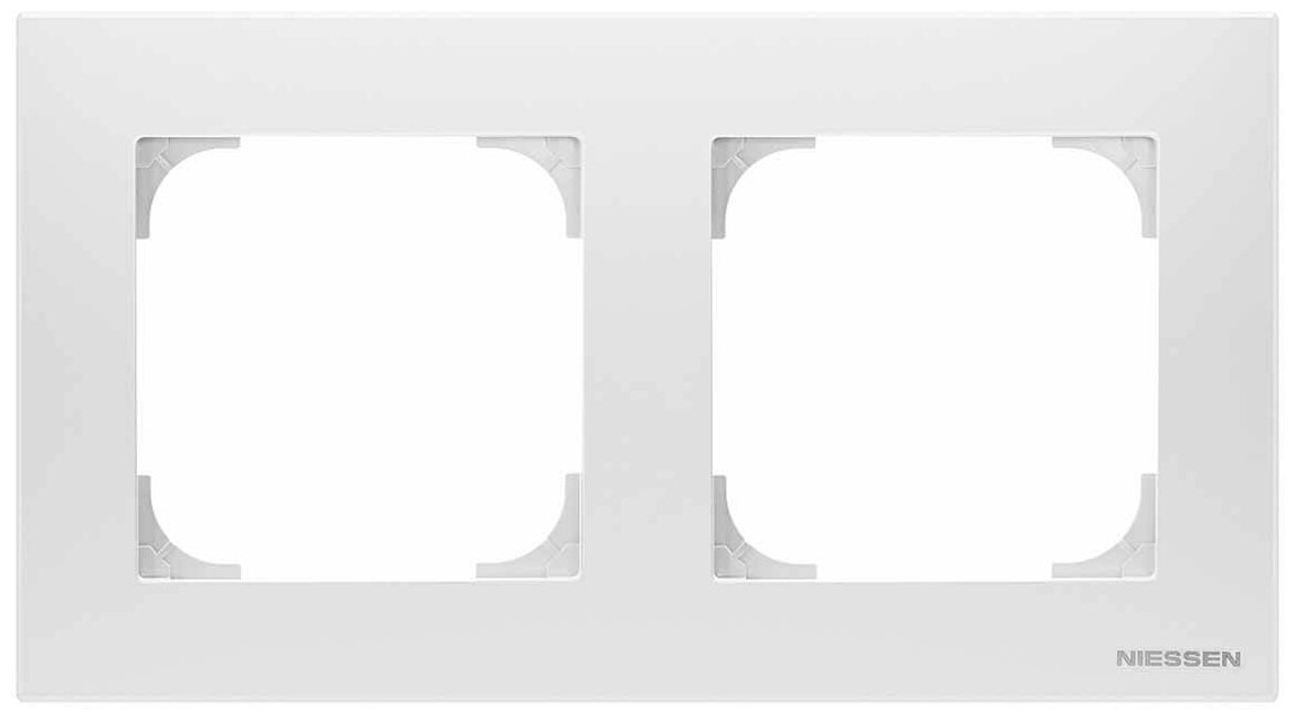 Sky 2CLA857210A1101 Рамка 2-постовая (базовая, белая) ABB - фото №1