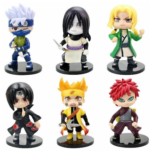 Набор фигурок Naruto 3rd gen F / Наруто 6шт (10-10.5см в пакете)