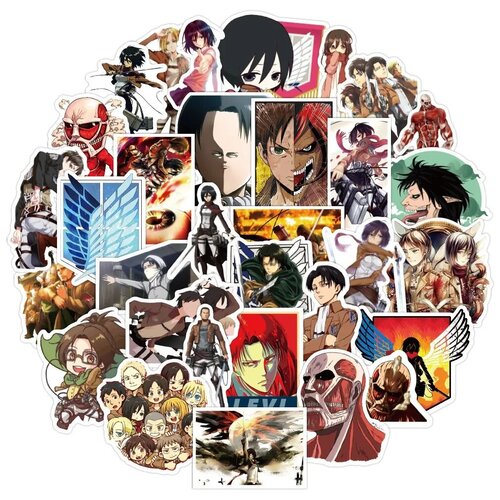 Набор наклеек Атака титанов 100шт.2.0/Attack on Titan sticker pack 100pcs.2.0 /