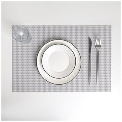 Салфетка сервировочная на стол «Плетение», 45×30 см, цвет серый