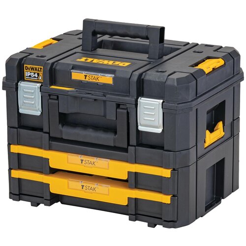 Набор ящиков DeWALT TSTAK 2.0 DWST83395-1, 44x33x34 см, черный/желтый, 2 шт.