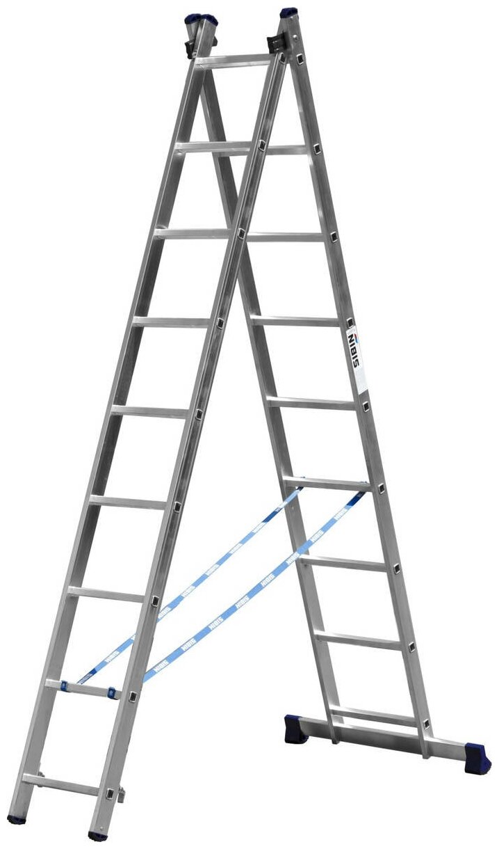Двухсекционная лестница СИБИН 9 ступеней 38823-09