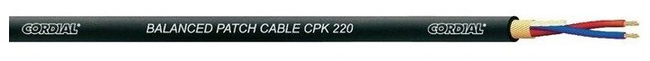 Кабель микрофонный в нарезку Cordial CPK 220 Black 1 м