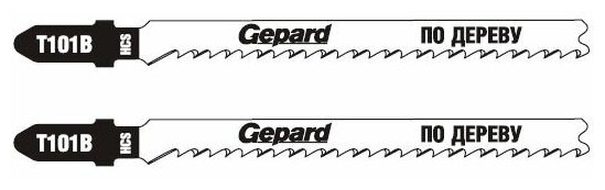 Пилка для лобзика GEPARD по дереву ламинату T101B 2 шт - фотография № 3