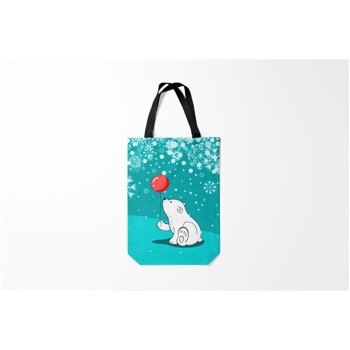 фото Сумка-шоппер / 31х42 см / праздники / новый год north bear burnettie