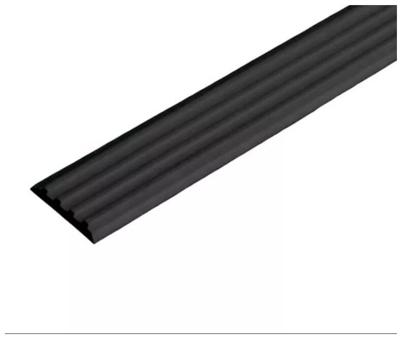 Самоклеящаяся резиновая тактильная полоса против скольжения, 29мм х 3мм, SAFETYSTEP, цвет черный, длина 12,5м - фотография № 2