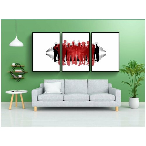 фото Набор модулных постеров для интерьера "социальные медиа, люди, социальные сети" 60x90 см. в тубусе, без рамки lotsprints