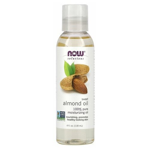 Now Foods, Solutions, Oil Almond Sweet, Масло Сладкого Миндаля - 118 мл now solutions sweet almond moisturizing oil 118 ml