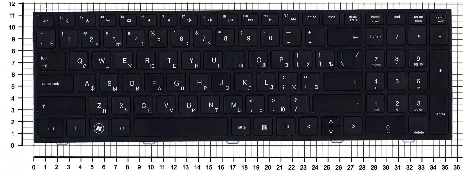 Клавиатура для ноутбука HP MP-10M13SU-4421 черная с рамкой