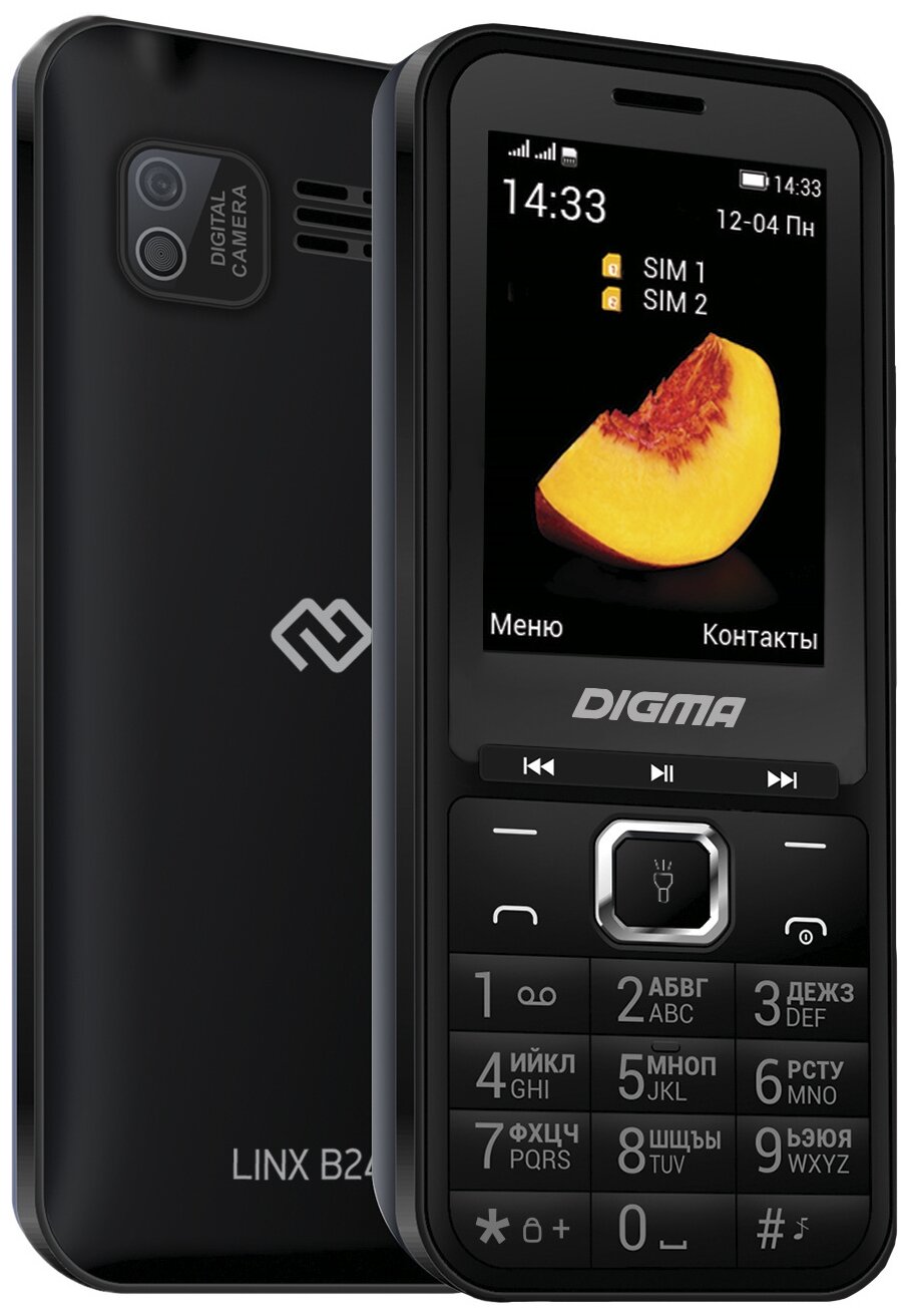 Мобильный телефон Digma LINX B241 черный (lt2073pm)