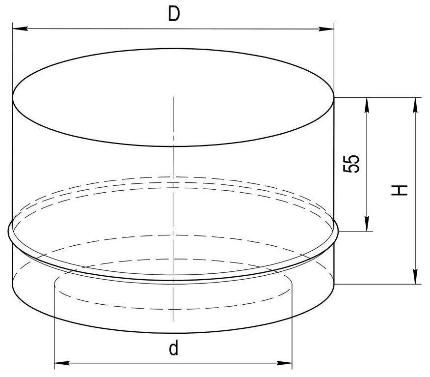 Заглушка с отверстием Ferrum AISI 430/ нерж. 0,5 мм (120х200 мм, 0,5 кг) - фотография № 2