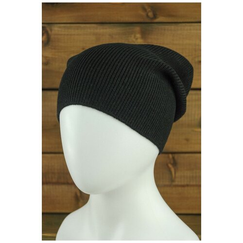 фото Шапка бини stigler, размер 55-58, черный