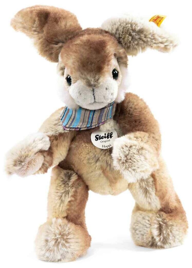 Мягкая игрушка Steiff Hoppi Dangling Rabbit beige/brown (Штайф Кролик Хоппи бежево-коричневый 26 см)